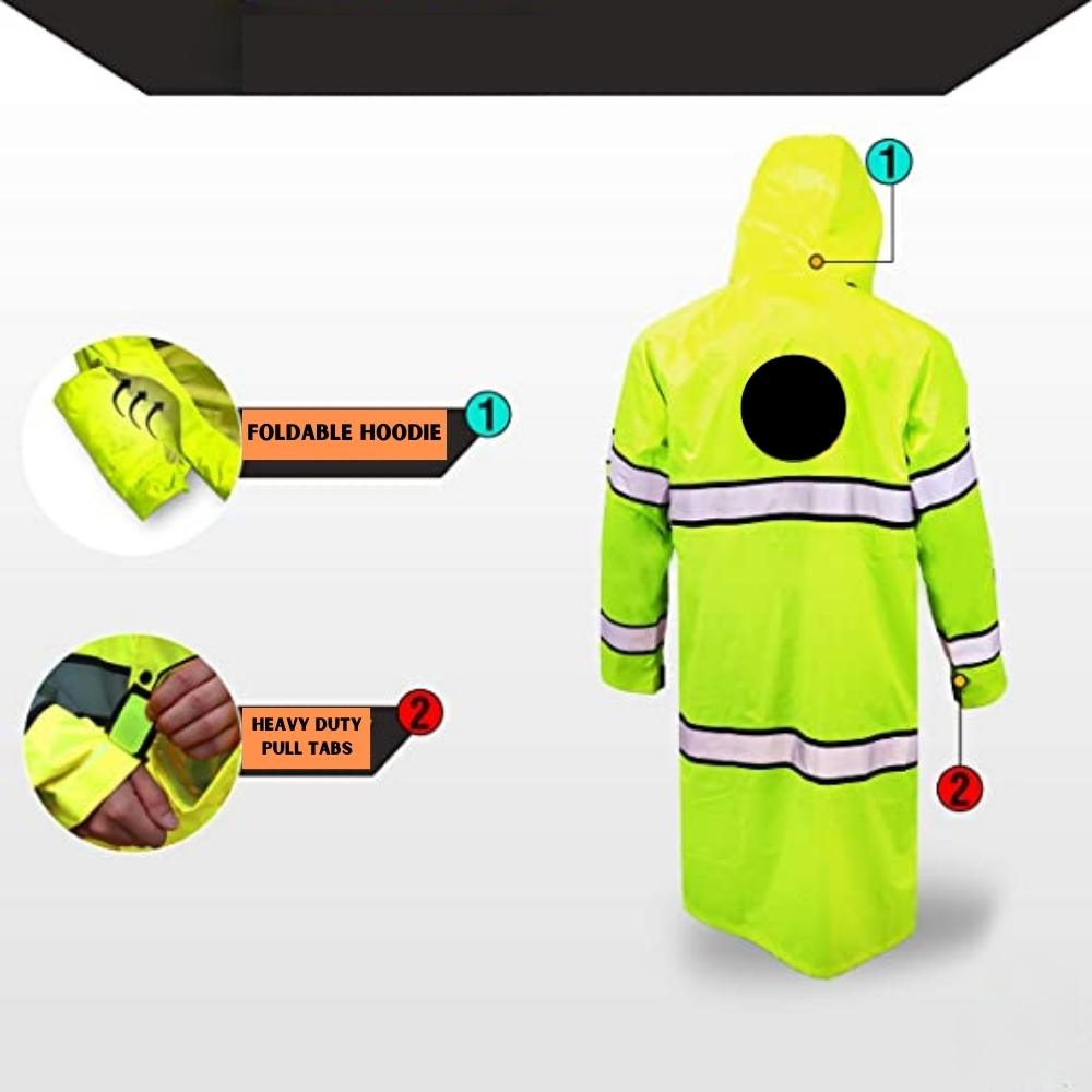 High Vis Rain Jacket (Small): image 5