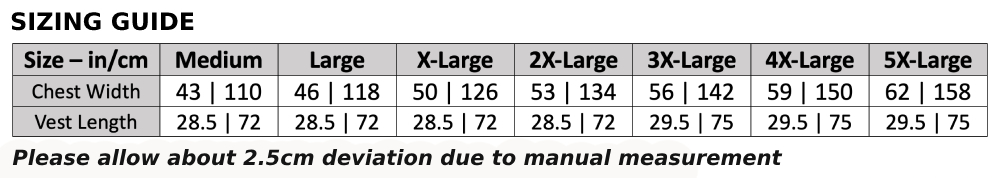 buy size chart online